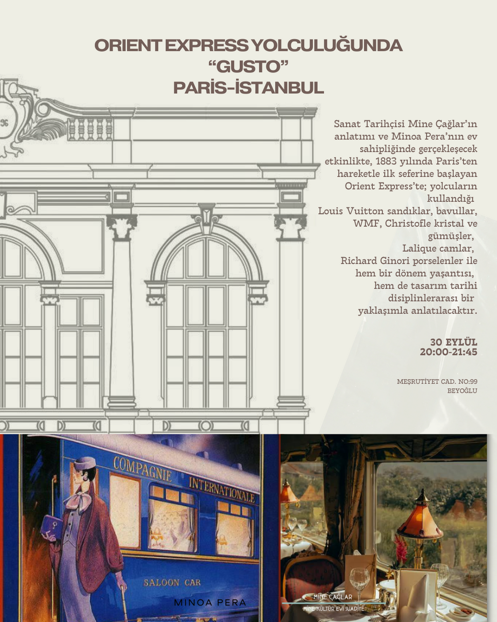 ORIENT EXPRESS YOLCULUĞUNDA “GUSTO” Paris-İstanbul