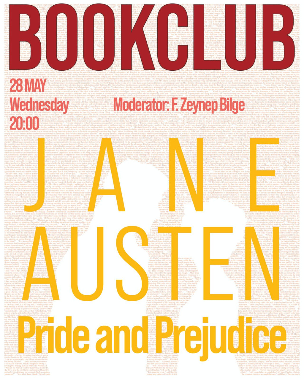 BOOK CLUB: JANE AUSTEN,  Pride & Prejudice